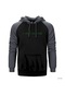 Lost Number Execute Gri Reglan Kol Kapşonlu Sweatshirt Gri