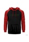 Lost Number Execute Kırmızı Reglan Kol Kapşonlu Sweatshirt Kırmızı