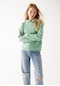 Mavi - Kapüşonlu Yeşil Basic Sweatshirt 167299-71791