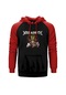 Megadeth Puppet Kırmızı Reglan Kol Kapşonlu Sweatshirt Kırmızı