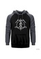 Metallica Death Magnetic Gri Reglan Kol Kapşonlu Sweatshirt Gri