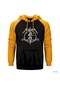 Metallica Death Magnetic Sarı Reglan Kol Kapşonlu Sweatshirt Sarı