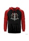 Metallica Magnetic Kırmızı Reglan Kol Kapşonlu Sweatshirt Kırmızı