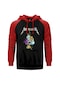 Metallica Skull Kırmızı Reglan Kol Kapşonlu Sweatshirt Kırmızı (528778130) Kırmızı