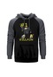 Minions And Gru Villain Gri Reglan Kol Kapşonlu Sweatshirt Gri