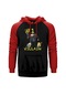 Minions And Gru Villain Kırmızı Reglan Kol Kapşonlu Sweatshirt Kırmızı