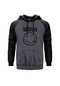Nirvana Smiley Face Gri Reglan Kol Kapşonlu Sweatshirt Gri