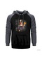 One Piece Luffy Gri Reglan Kol Kapşonlu Sweatshirt Gri