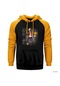 One Piece Luffy Sarı Reglan Kol Kapşonlu Sweatshirt Sarı