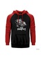 Panda Keep Sleeping Kırmızı Reglan Kol Kapşonlu Sweatshirt Kırmızı