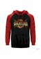 Pantera Iron Kırmızı Reglan Kol Kapşonlu Sweatshirt Kırmızı