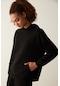Penti Siyah Kapüşonlu Cep Detaylı Oversize Sweatshirt