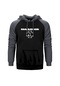 Rammstein Logo 2 Gri Reglan Kol Kapşonlu Sweatshirt Gri