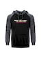 Renault Sport Vintage Gri Reglan Kol Kapşonlu Sweatshirt Gri