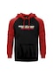 Renault Sport Vintage Kırmızı Reglan Kol Kapşonlu Sweatshirt Kırmızı