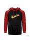 Riverdale High School Kırmızı Reglan Kol Kapşonlu Sweatshirt Kırmızı