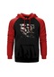 Satyricon Volcano Kırmızı Reglan Kol Kapşonlu Sweatshirt Kırmızı