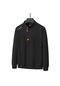 Sımıcg Erkek Günlük Yarım Fermuarlı Sweatshirt - Siyah