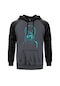 Skrillex Silliuette Gri Reglan Kol Unisex Sweatshirt Hoodie Gri