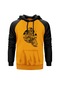 Skull Smoker Rider Sarı Reglan Kol Kapşonlu Sweatshirt Sarı