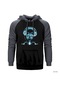 Skull Xray Gri Reglan Kol Kapşonlu Sweatshirt Gri
