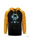 Skull Xray Sarı Reglan Kol Kapşonlu Sweatshirt Sarı