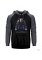 Skyrim Dragonborn Gri Reglan Kol Kapşonlu Sweatshirt Gri