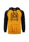 Slayer Eagle Split Sarı Reglan Kol Unisex Sweatshirt Hoodie Sarı