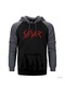 Slayer Logo Gri Reglan Kol Kapşonlu Sweatshirt Gri