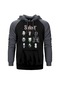 Slipknot Group Face Gri Reglan Kol Kapşonlu Sweatshirt Gri