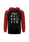 Slipknot Group Face Kırmızı Reglan Kol Kapşonlu Sweatshirt Kırmızı