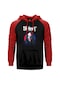 Slipknot Mick Thomson Face Kırmızı Reglan Kol Kapşonlu Sweat Kırmızı