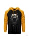 Smoke Pitbull Sarı Reglan Kol Kapşonlu Sweatshirt Sarı