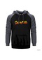 Snowfall Logo Gri Reglan Kol Kapşonlu Sweatshirt Gri