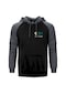 Squid Game Gamer 001 Gri Reglan Kol Kapşonlu Sweatshirt Gri