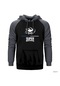 Supermassive Line Gri Reglan Kol Kapşonlu Sweatshirt Gri