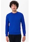 Süvari TR2013700205-M05 O Yaka Regular Fit Düz Erkek Sweatshirt Saks Mavisi