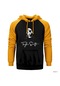 Taylor Swift Silhouette Sarı Reglan Kol Kapşonlu Sweatshirt Sarı