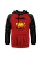 The Offspring Fire Skull Kırmızı Reglan Kol Unisex Sweatshirt Kırmızı