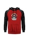 Thrasher Rainbow Kırmızı Reglan Kol Kapşonlu Unisex Sweatshirt Kırmızı