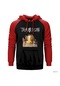 Travis Scott Kırmızı Reglan Kol Kapşonlu Sweatshirt Kırmızı