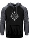 Uncharted 4 Adventure Gri Renk Reglan Kol Kapşonlu Sweatshirt