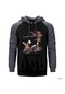 Vahşi Batılı Yasuo Gri Reglan Kol Kapşonlu Sweatshirt Gri