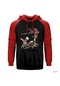 Vahşi Batılı Yasuo Kırmızı Reglan Kol Kapşonlu Sweatshirt Kırmızı