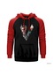 Vikings Ivar Kırmızı Reglan Kol Kapşonlu Sweatshirt Kırmızı