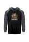 Watain Skull Gri Reglan Kol Kapşonlu Sweatshirt