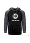 Xmax Logo Gri Reglan Kol Kapşonlu Sweatshirt Gri