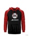 Xmax Logo Kırmızı Reglan Kol Kapşonlu Sweatshirt Kırmızı