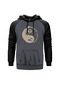 Yingyang Casper Gri Reglan Kol Kapşonlu Unisex Sweatshirt Gri