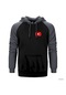 Youtube Gri Reglan Kol Kapşonlu Sweatshirt Gri
